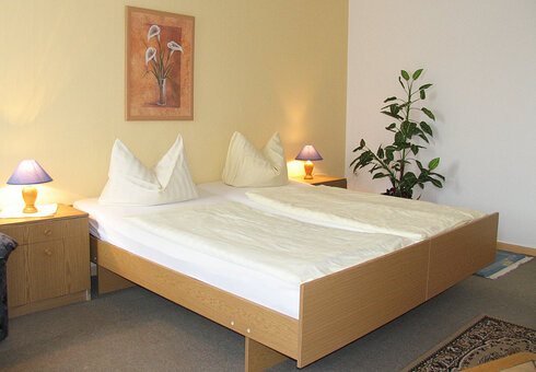 Blick in ein Gästezimmer