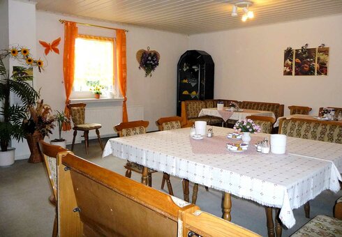 Blick in den Frühstücksraum