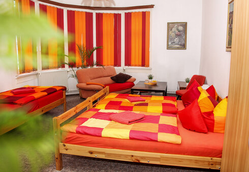 Blick in ein Gästezimmer