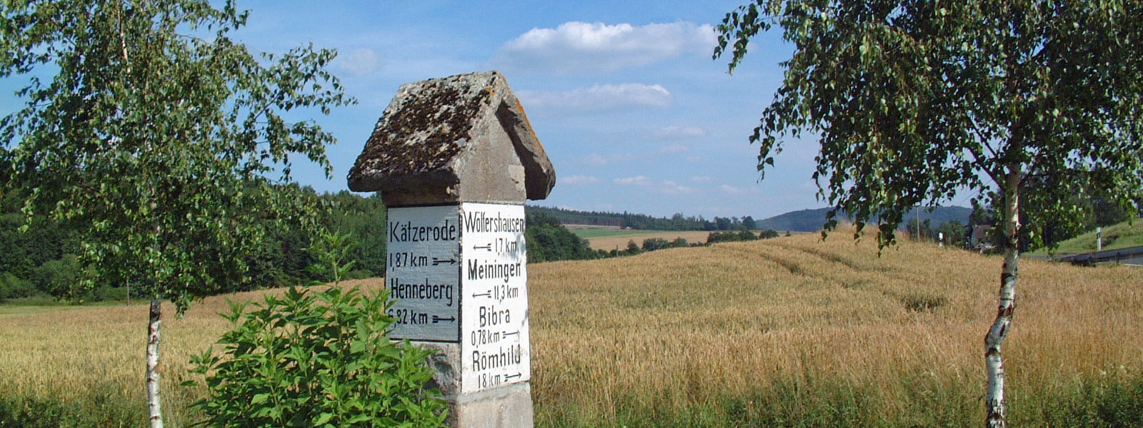 Grenzstein im Grabfeld