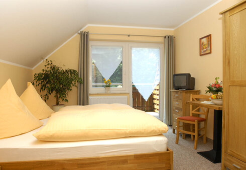 Blick in ein Gästezimmer
