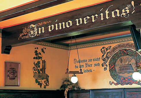 Rustikales Ambiente im Restaurant