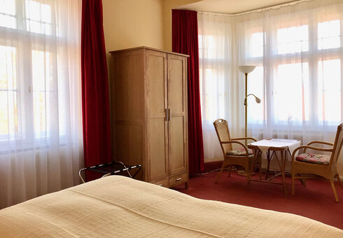 Blick in ein Gästezimmer
