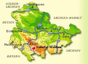 Lagekarte Nahetal-Waldau