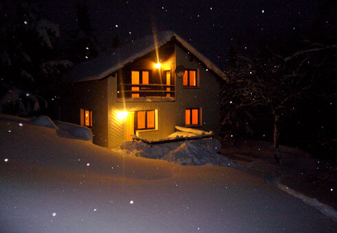 Winteransicht am Abend