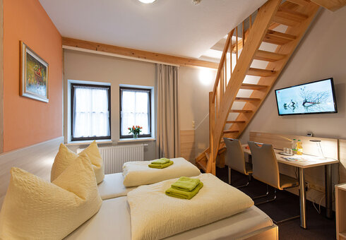 Blick in ein 4-Bett-Zimmer