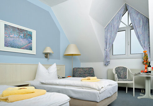 Blick in ein Gästezimmer