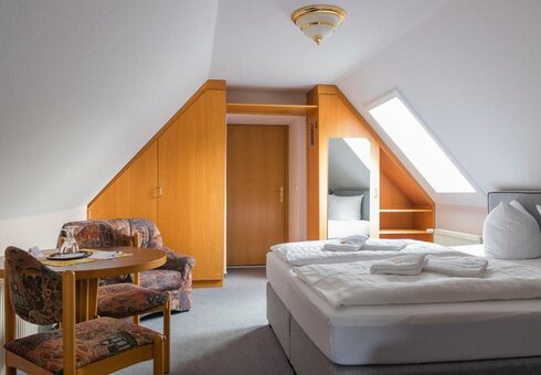 Blick in ein Gästezimmer