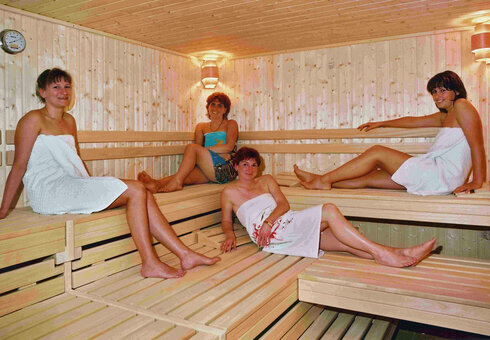 Blick in die Sauna