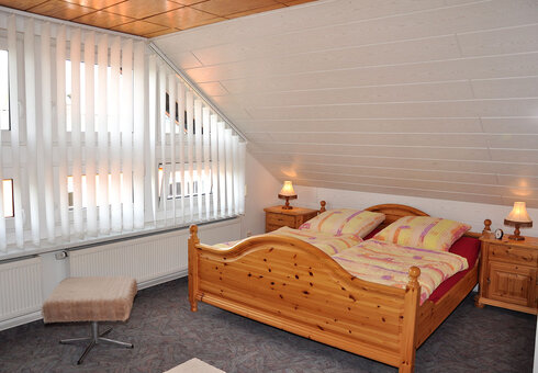 Blick in das Schlafzimmer