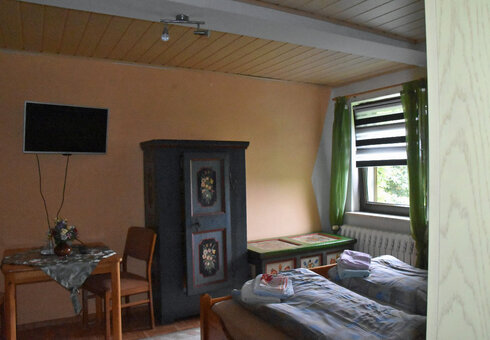 Blick in ein Gästezimmer