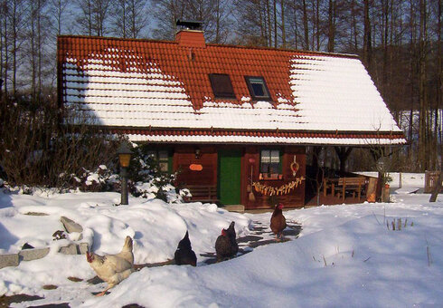 Ferienhaus im Winter