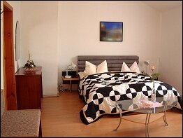 Blick in ein Gästezimmer