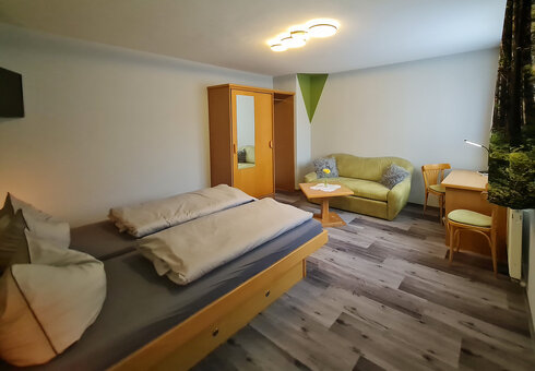 Blick in ein Gästezimmer