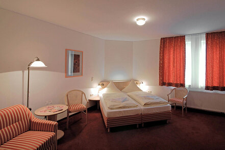 Blick in ein Gästezimmer