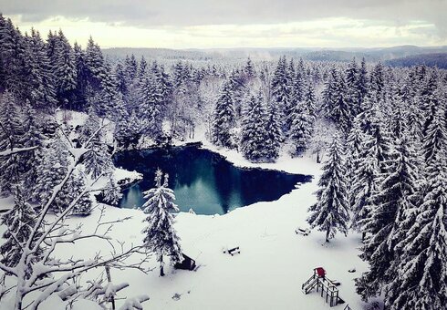 Bergsee Ebertswiese im Winter