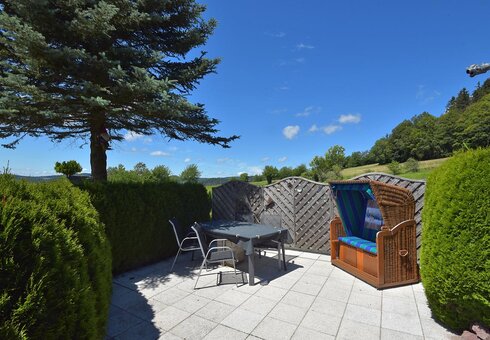 Terrasse inkl. Strandkorb