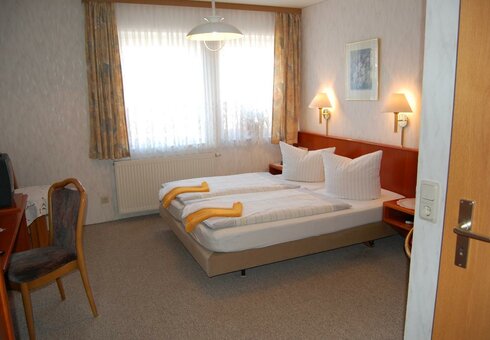 Blick in ein Gästezimmer