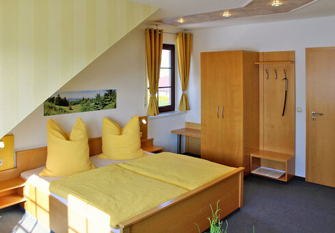 Blick in ein Gästezimmer