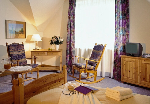 Blick in ein Gästezimmer
