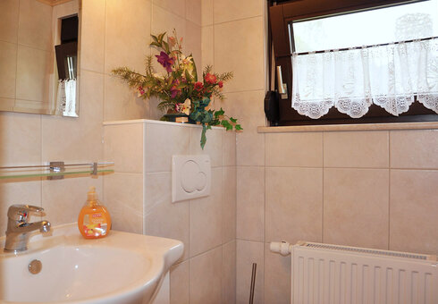 Blick in das Badezimmer