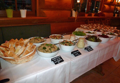 Feier mit leckeren Buffet