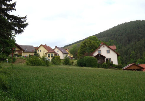 Blick zum Wohngebiet