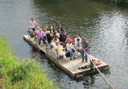 Flößen auf der Saale