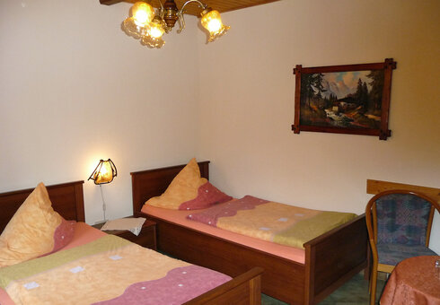 Blick in ein Gästezimmer