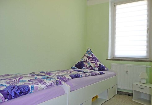 Blick in das Schlafzimmer