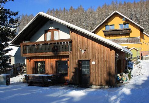 Ferienhaus im Winter
