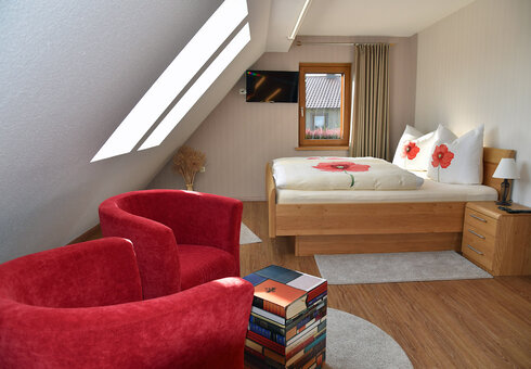 Schlafzimmer im Doppelbett