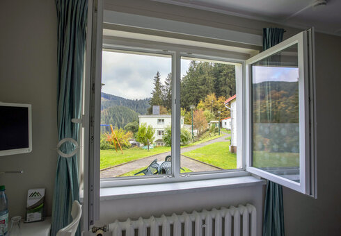 Blick in ein Gästezimmer
