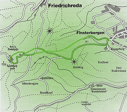 Wanderroute zum Spießberg