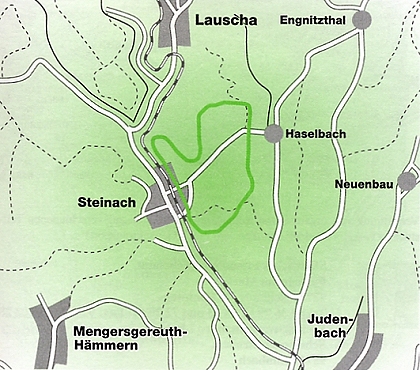 Wanderweg an der Thüringisch-Fränkischen Schi