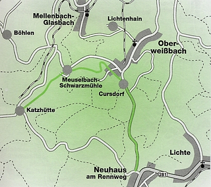 V. Rennsteig ins Bergbahn- u. Obere Schwarzat